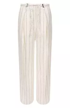 Брюки изо льна и вискозы BOSS