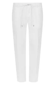 Брюки изо льна и вискозы BOSS