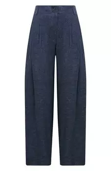 Брюки изо льна и вискозы Emporio Armani