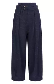 Брюки изо льна и вискозы Emporio Armani