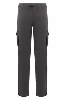 Брюки-карго из хлопка и кашемира Kiton