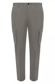 Брюки-карго из хлопка и льна Corneliani