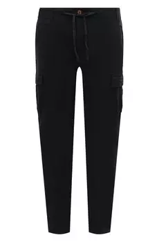 Брюки-карго из хлопка и льна Aeronautica Militare