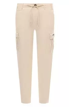 Брюки-карго из хлопка и льна Aeronautica Militare