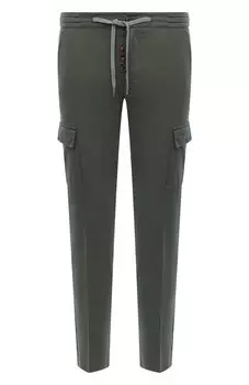 Брюки-карго из хлопка и шелка Marco Pescarolo