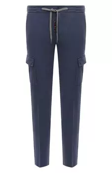 Брюки-карго из хлопка и шелка Marco Pescarolo