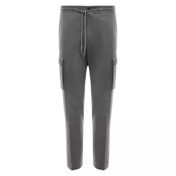 Брюки-карго из шерсти и хлопка Corneliani
