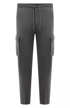 Брюки-карго из шерсти и хлопка Corneliani