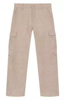 Брюки-карго из шерсти и хлопка Eleventy