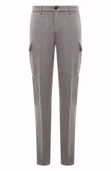 Брюки-карго из шерсти и кашемира Eleventy Platinum