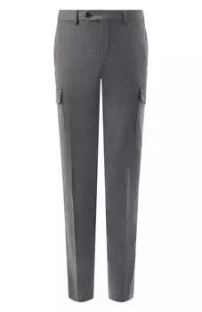 Брюки-карго из шерсти и кашемира Slowear