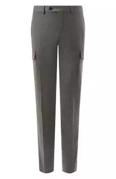 Брюки-карго из шерсти и кашемира Slowear