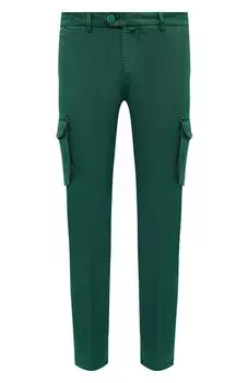 Брюки-карго изо льна и хлопка Kiton