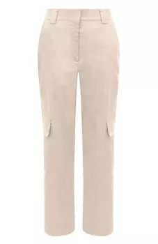 Брюки-карго изо льна и хлопка Cruciani