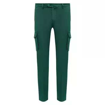 Брюки-карго изо льна и хлопка Kiton