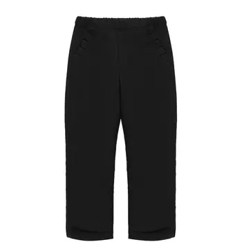 Брюки прямого кроя с отворотами и эластичным поясом Aletta