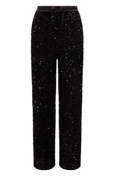 Брюки с отделкой пайетками Emporio Armani