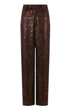 Брюки с отделкой пайетками Giuseppe di Morabito