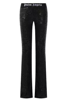 Брюки с отделкой пайетками Palm Angels