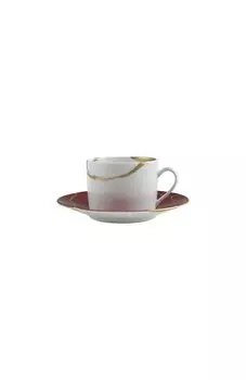 Чайная чашка с блюдцем Kintsugi Rouge Empereur Bernardaud