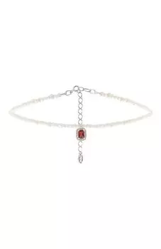 Чокер из жемчуга с гранатом Secrets jewelry