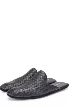 Домашние кожаные туфли с плетением Intrecciato Bottega Veneta