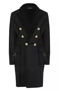 Двубортная дубленка Balmain