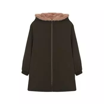 Двустороннее пальто с мехом Yves Salomon Enfant