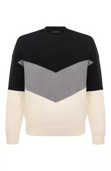 Джемпер из шерсти и хлопка Emporio Armani