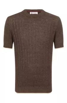 Джемпер изо льна и хлопка Brunello Cucinelli