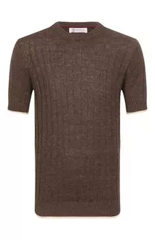 Джемпер изо льна и хлопка Brunello Cucinelli