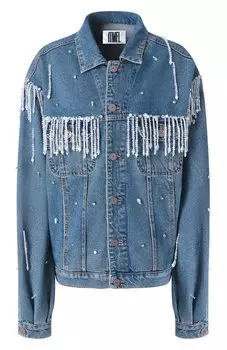 Джинсовая куртка с отделкой бисером In the mood for love