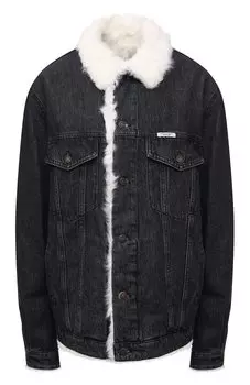 Джинсовая куртка с подкладкой из овчины Forte Dei Marmi Couture