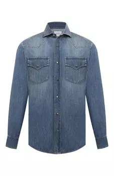 Джинсовая рубашка Brunello Cucinelli