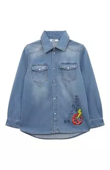 Джинсовая рубашка MSGM kids