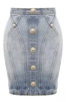 Джинсовая юбка Balmain