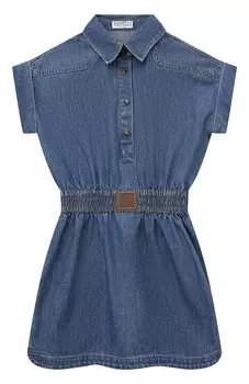 Джинсовое платье-рубашка Brunello Cucinelli