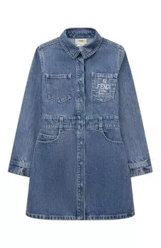 Джинсовое платье-рубашка Fendi