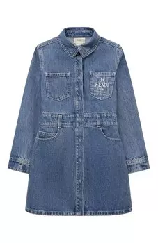 Джинсовое платье-рубашка Fendi