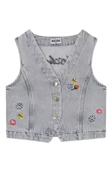 Джинсовый жилет Moschino