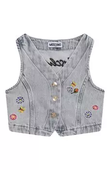 Джинсовый жилет Moschino