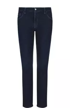 Джинсы прямого кроя с отделкой из кожи аллигатора Zilli