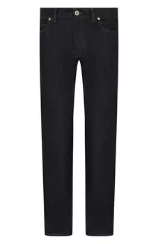 Джинсы с отделкой из кожи каймана Brioni