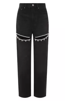 Джинсы с отделкой стразами Area