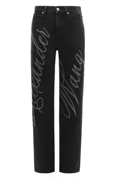 Джинсы с отделкой стразами Alexander Wang