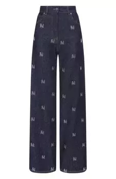 Джинсы с отделкой стразами MSGM