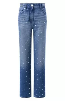 Джинсы с отделкой стразами Versace