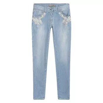 Джинсы с вышивкой Ermanno Scervino