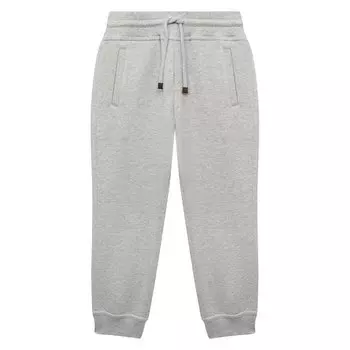 Джоггеры из хлопка и льна Brunello Cucinelli