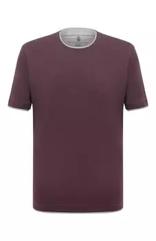 Футболка из хлопка и шелка Brunello Cucinelli